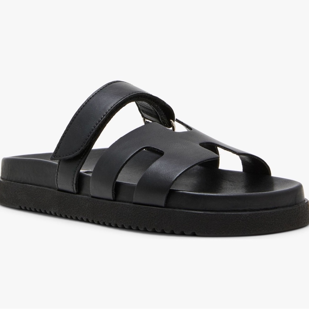 Steve Madden Black Slide Sandals